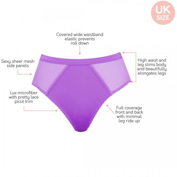 High Waist Thong Panty - Orchids