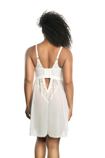 Mia Lace Wire-Free Lace Chemise - Pearl White - – BB Store