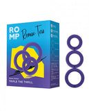 Romp Remix Trio Penis Ring Set of 3 - Purple