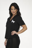 Poodle Top - Black/White -