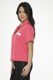 Poodle Top - Hot Pink/White -