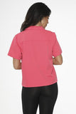 Poodle Top - Hot Pink/White -