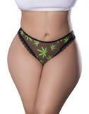 Panty with Open Back - Pot Leaf - Queen Size