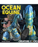 Creature Cocks Sea Stallion Vibrating Dildo w/ Remote - Blue/Yellow