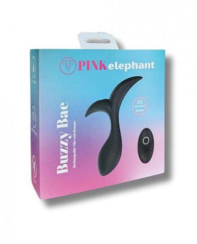 Pink Elephant Buzzy Bae Rechargeable Vibe w/Remote - Black