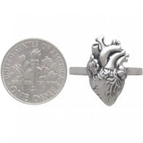 Anatomical Heart Ring - Recycled Sterling Silver - Size