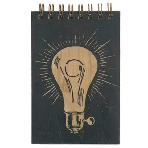 Wood Notepad - Light Blub