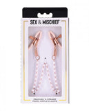 Sex & Mischief Peaches 'n CreaMe Pearl Nipple Clamps