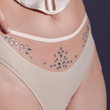 Dripping in Jewels Thong - Champagne/Butterscotch -