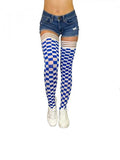 Game Day Thigh High - Blue/White -