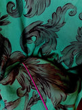 Satin Sleepshirt - Emerald Damask -