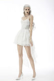 White Ghost Wedding Party Dress - White -