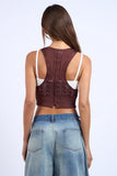 Knit Vest - Chocolate Brown -