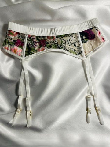 Garter Belt - Multicolor Cotton Embroidery