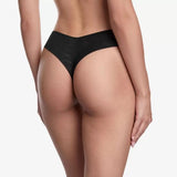 Leicester Seamless Back Thong - Black -