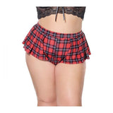 Stretch Knit Skort - Red Plaid -