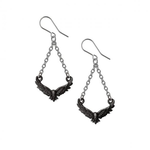 Conspiracy Dropper Earrings - Black