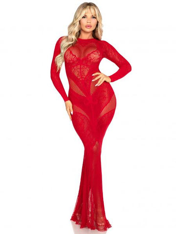 Sweet Seduction Body Con Dress - Red - One Size