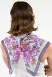 Beauty Embellished Bandana - Teal/Purple Floral - One Size