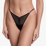 Carnaby Lace Adjustable G-String - Black -