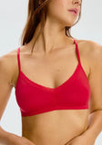 Microfiber Racerback Bralette - Red -