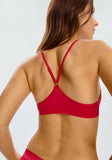 Microfiber Racerback Bralette - Red -