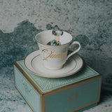 The Queens Tea Cup - White/Gold