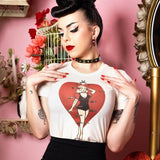 Heart Attack Fitted Tee - Ivory -