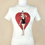 Heart Attack Fitted Tee - Ivory -