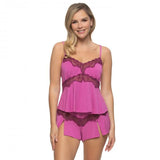 Myra Modal and Lace Cami and Short Set - Purple Orchid -