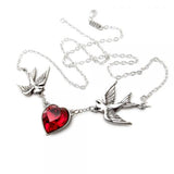 Swallow Heart Necklace