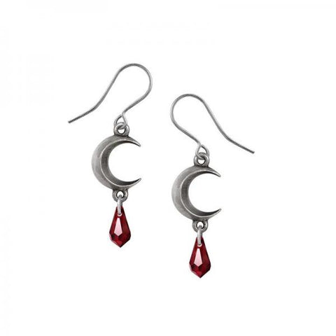 Moon - Red Earrings