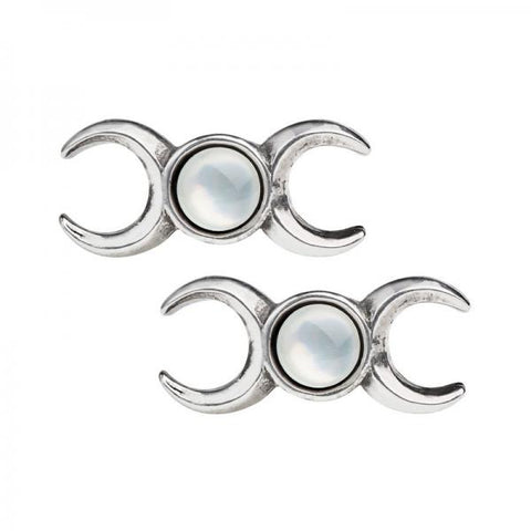 Triple Goddess Stud Earrings