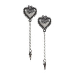 Witches Heart Stud Earrings