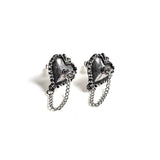 Witches Heart Stud Earrings