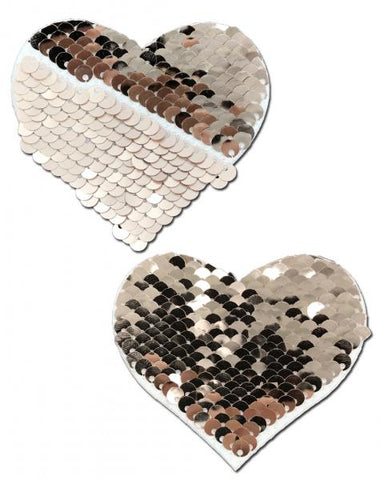 Pastease Color Changing Flip Sequins Heart - Rose Gold O/S