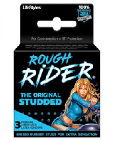 Rough Rider Studded Condom Pack of 3