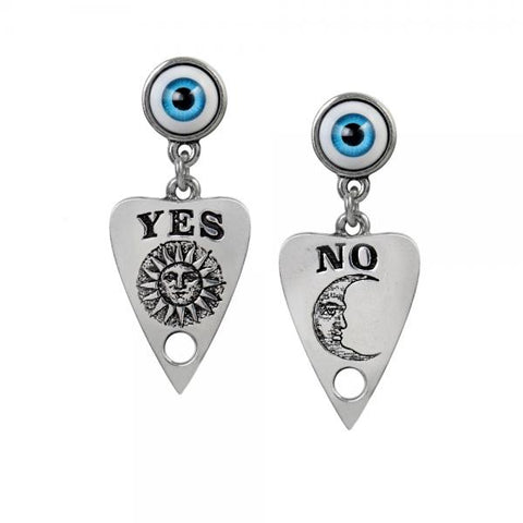 Ouija Planchette Seeing Eye Earrings