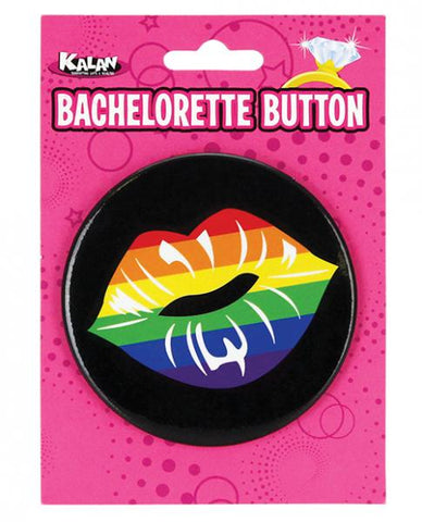 3" Button - Rainbow Lips