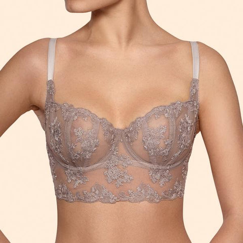 Fiona Long Line Soft Demi Balconette - Cappuccino -