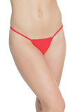 Low Rise Lycra G-String - Red -