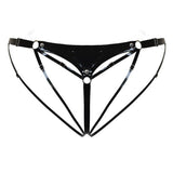 Hecate Latex String Knicker - Black -