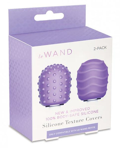 Le Wand Petite Silicone Texture Covers - Violet Pack of 2