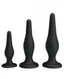 Pretty Love Beginner's Mini Anal Kit - Black Set of 3