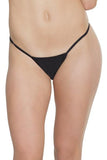 Low Rise Lycra G-String - Black -