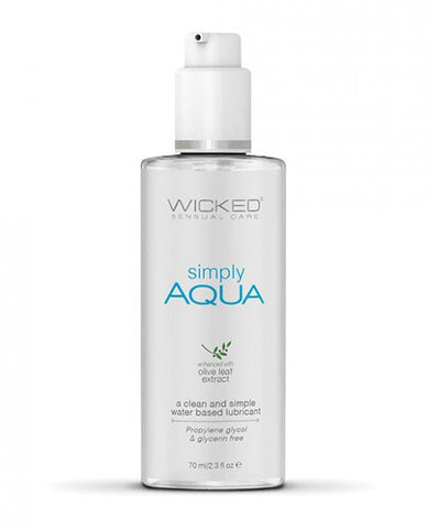 Wicked Sensual Care Simply Aqua Water Based Lubricant - 2.3 oz