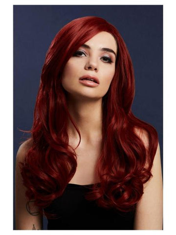 Khloe Wig Long Wave - Ruby Red