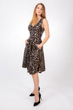 Animal Print Fit & Flare Dress -