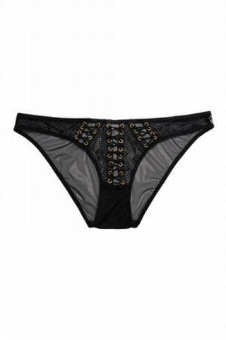 Florence Lattice Brazillian Brief - Black -