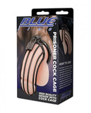 Blue Line Deluxe Chastity Cage - Silver